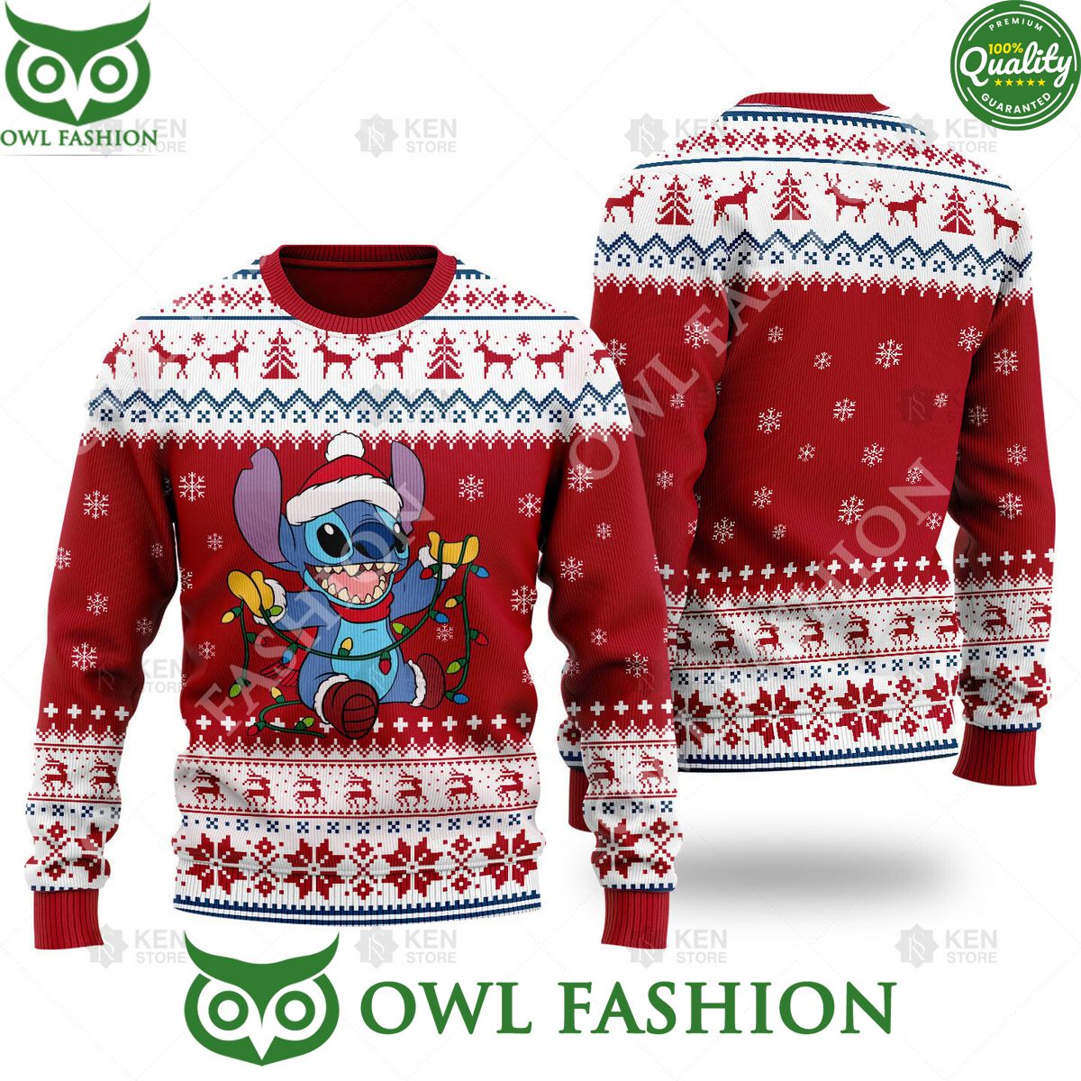Merry Christmas Stitch 2023 Ugly Sweater Jumper Christmas Gang of rockstars