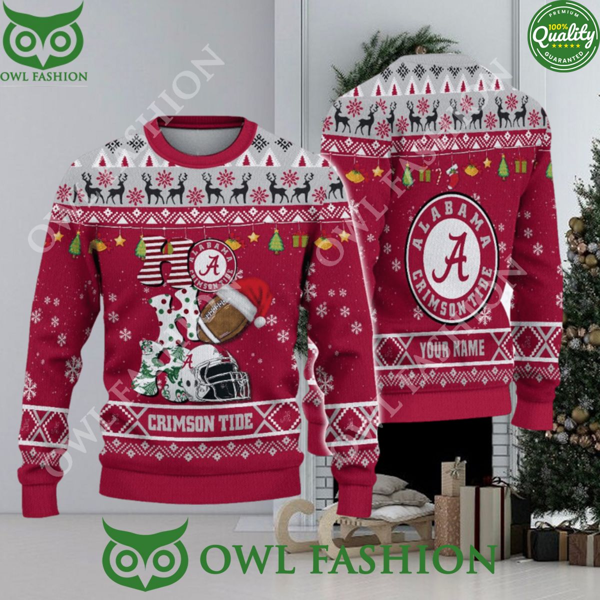 ncaa alabama crimson tide ho ho ho custom ugly christmas sweater jumper 1 YmdG6.jpg