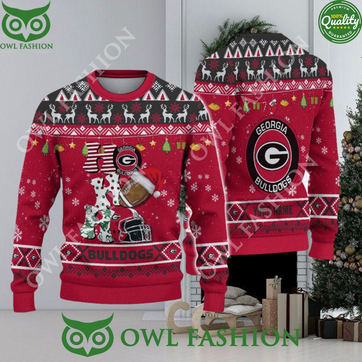 ncaa georgia bulldogs ho ho ho custom ugly christmas sweater jumper 1 tizd8.jpg