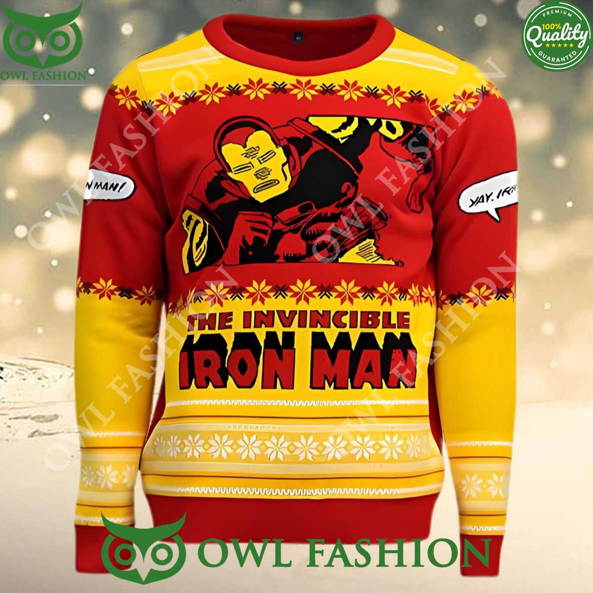 Official Invincible Iron Man Christmas Ugly Sweater Jumper Great, I liked it