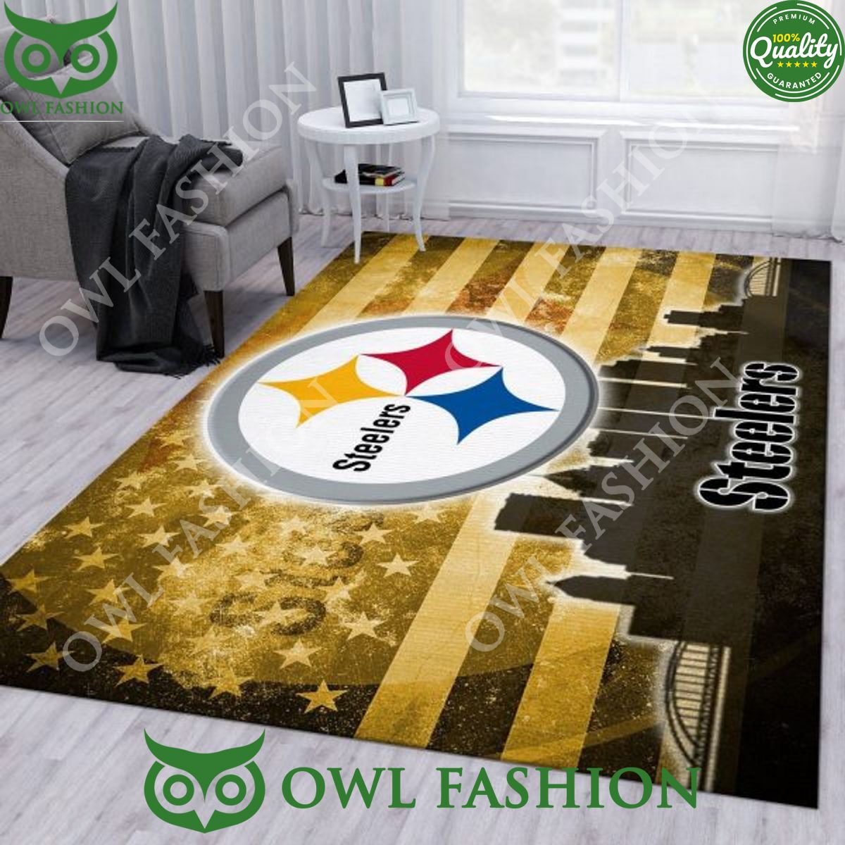 Pittsburgh Steelers Roster NFL Area Rug Home Decor Out of the world