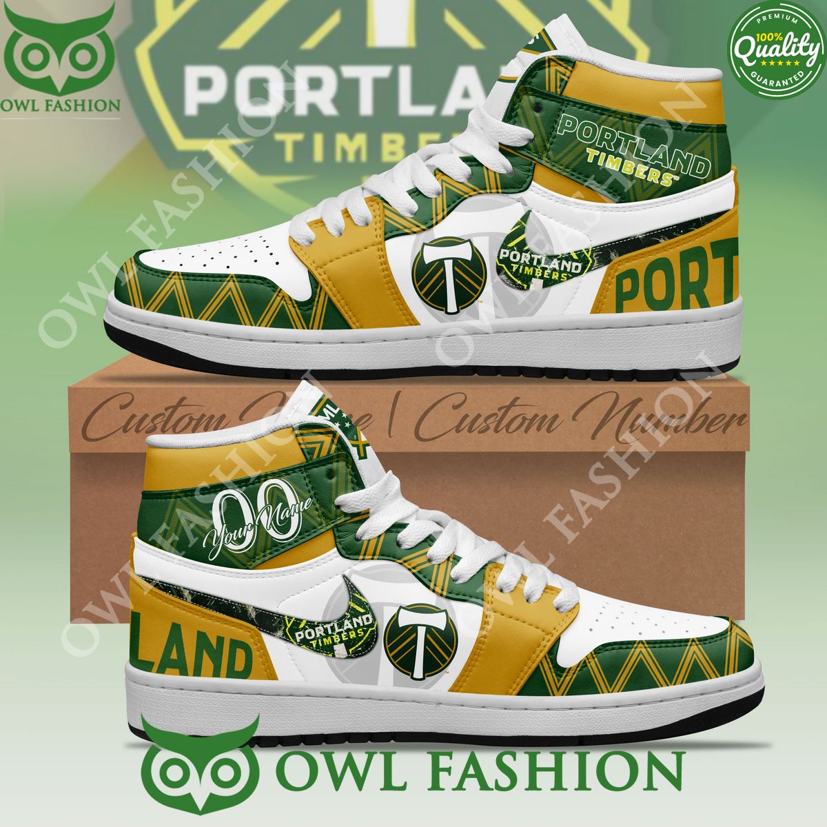 Portland Timbers MLS Shoes Air Jordan 1 Custom Name Number LIMITED - Owl  Fashion Shop