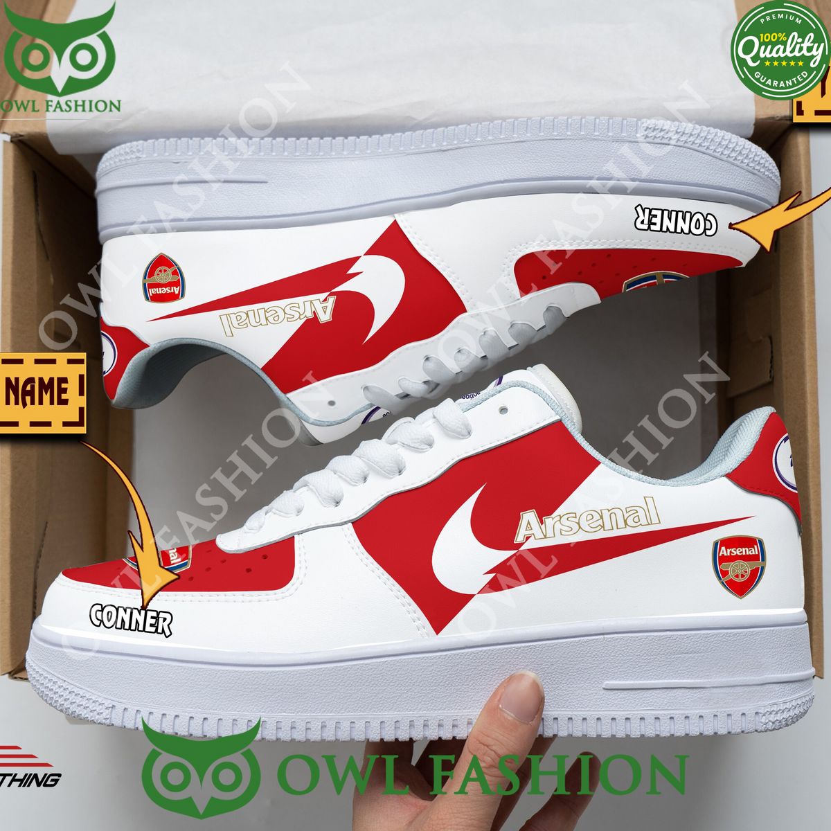 Premier League Arsenal F.C. Personalized Air Force 1 Shoes Gang of rockstars