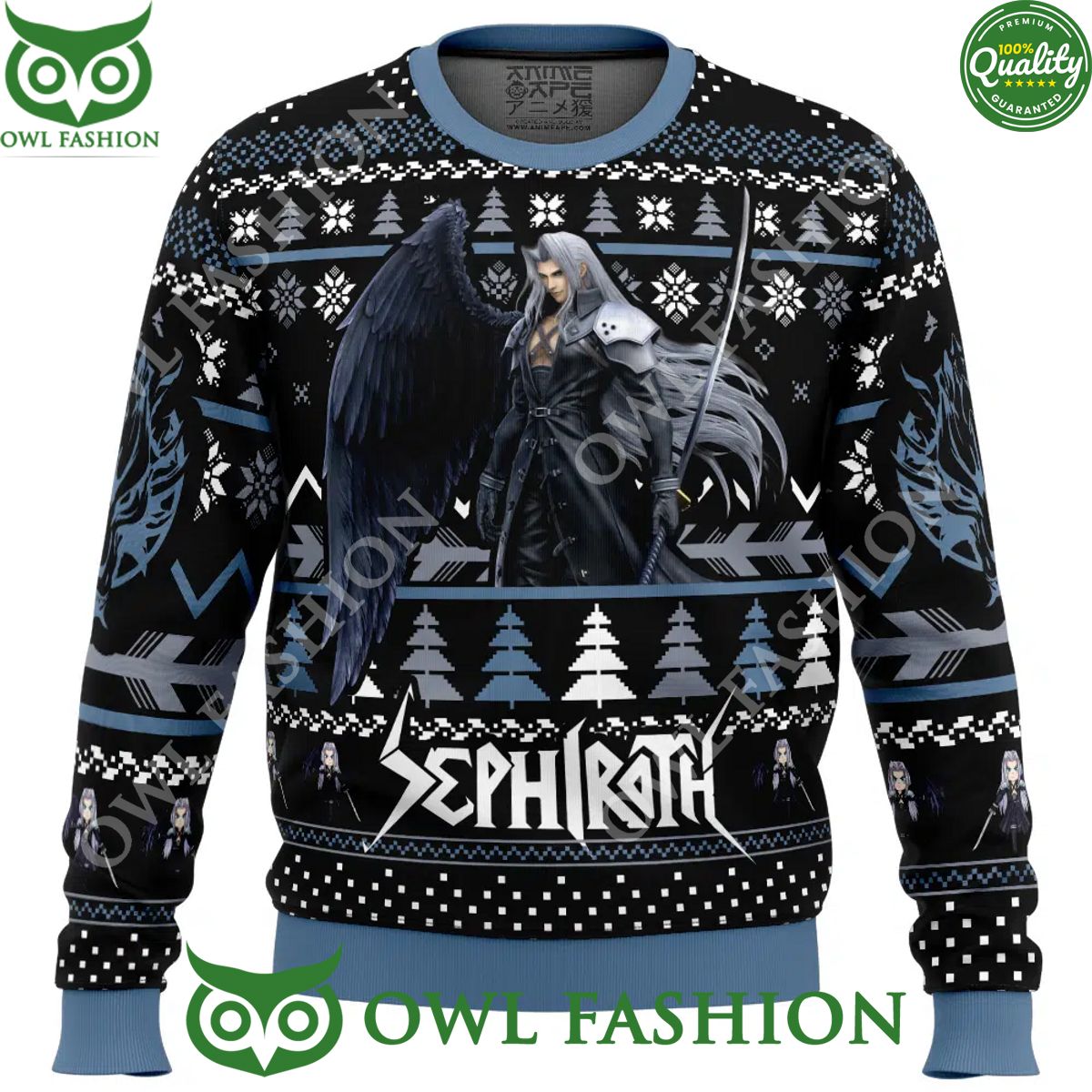sephiroth final fantasy ugly christmas sweater jumper 1 X5U0f.jpg