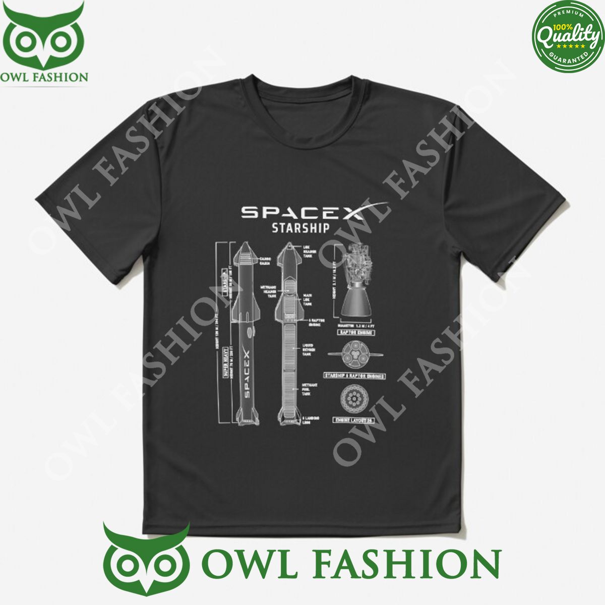 Spacex Starship Blueprint Elon Musk 2D T Shirt Royal Pic of yours