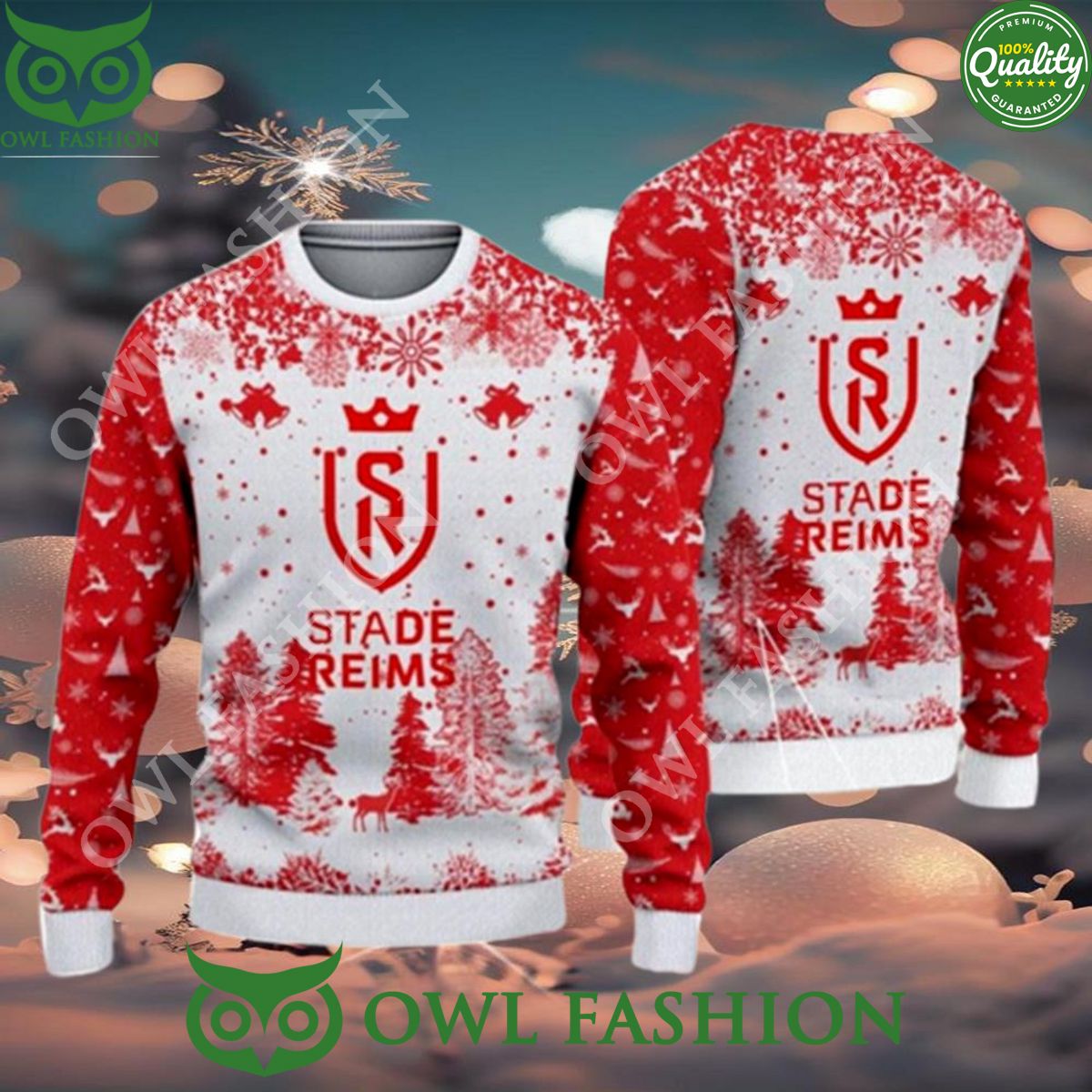 stade de reims big logo pine trees ugly christmas sweater jumper 1 BsyEu.jpg