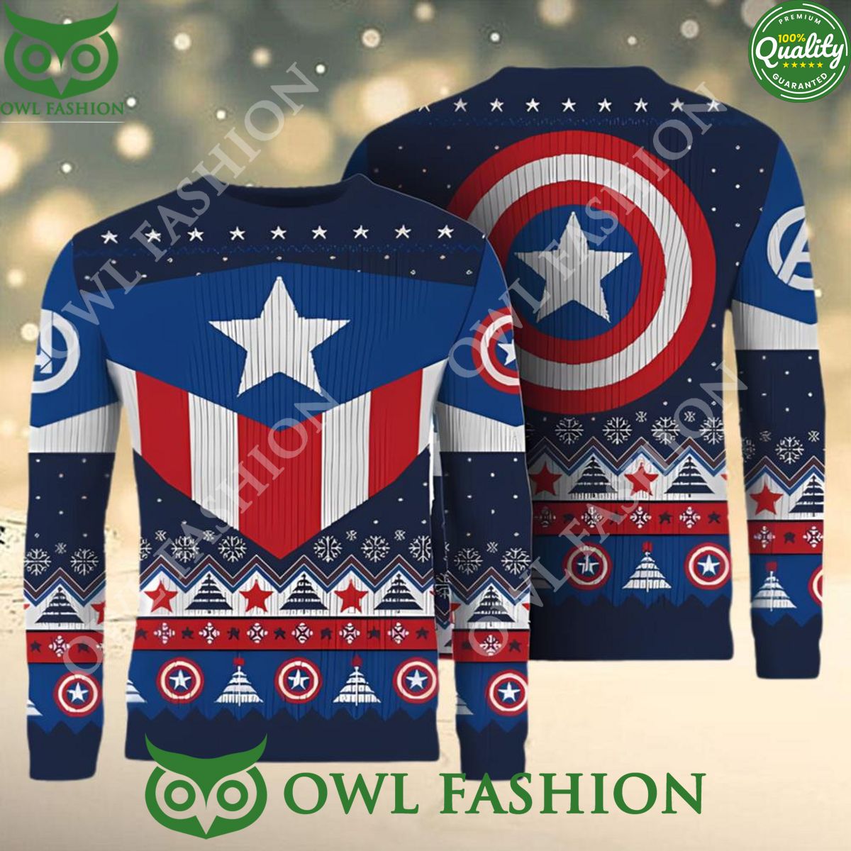 The Captain America Ugly Christmas Sweater Jumper Stunning