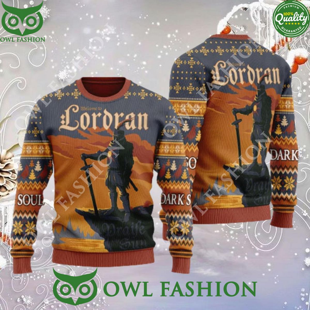 Welcome To Lordran Ugly Sweater Unisex Jumper Natural and awesome