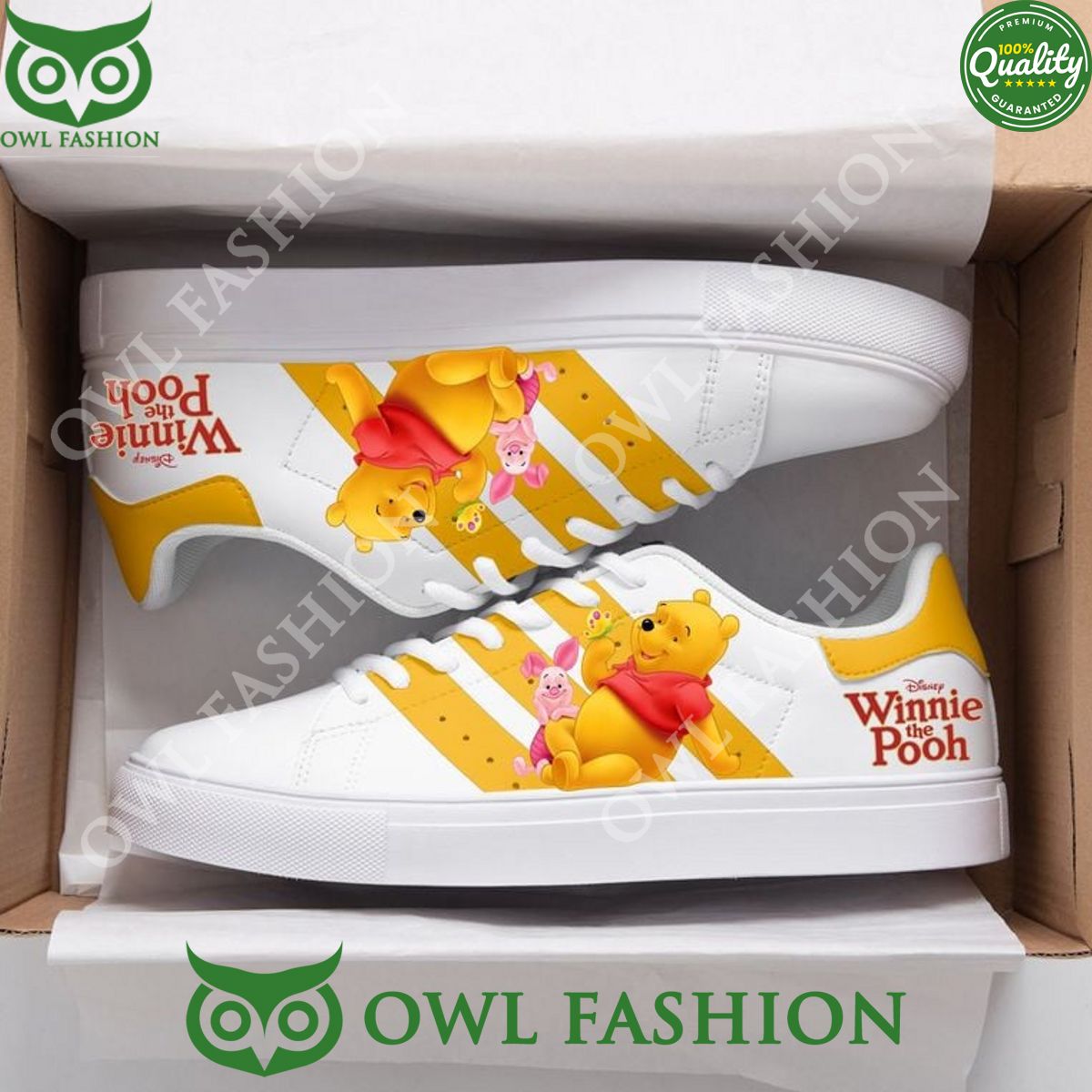 WINNIE THE POOH DISNEY STAN SMITH SKATE CASUAL SHOES Nice Pic