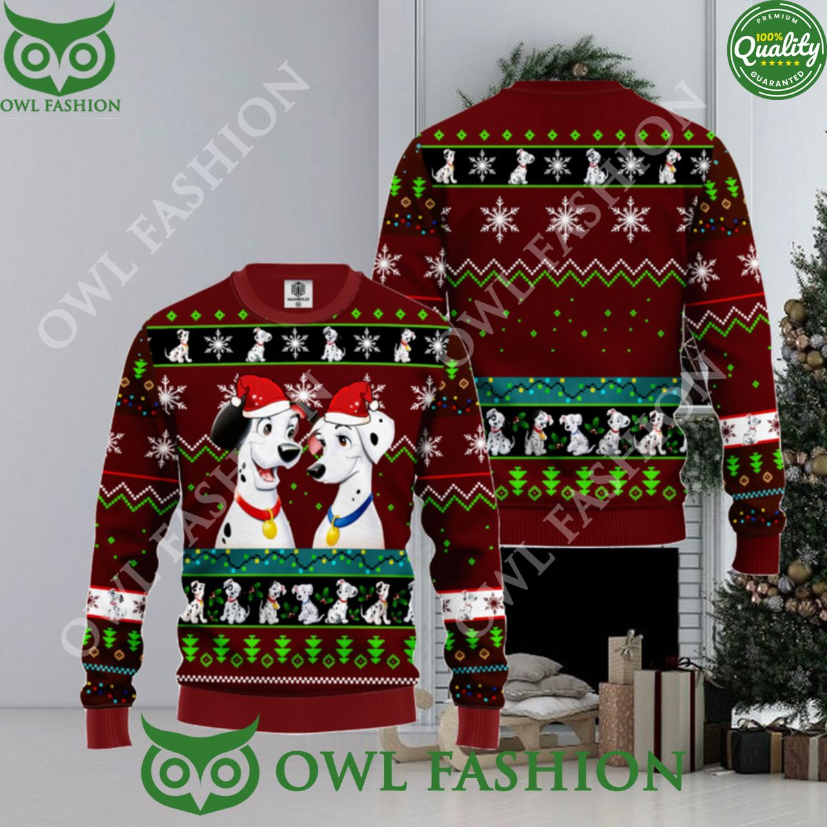101 Dalmatians Ugly Christmas sweater Looking so nice