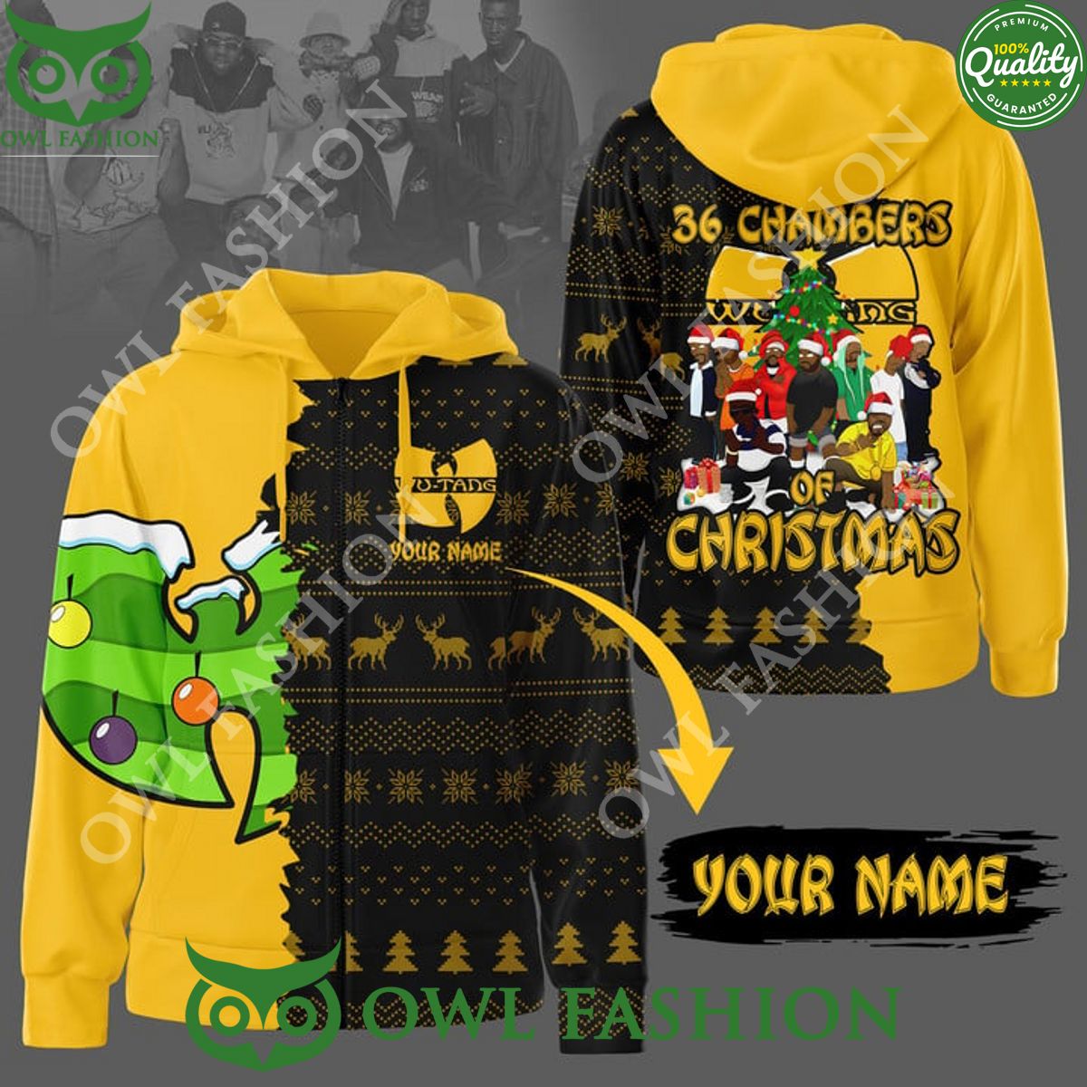36 chambers wu tang clan christmas custom name 3d hoodie yellow 1 4ctbo.jpg