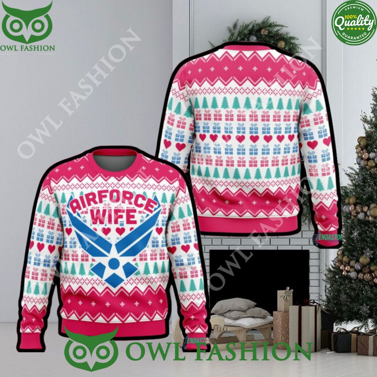 Air Force Wife Christmas Ugly Sweater Hey! Your profile picture is awesome