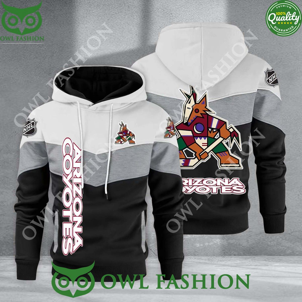arizona coyotes nhl hockey black white printed hoodie 1 HkKr4.jpg