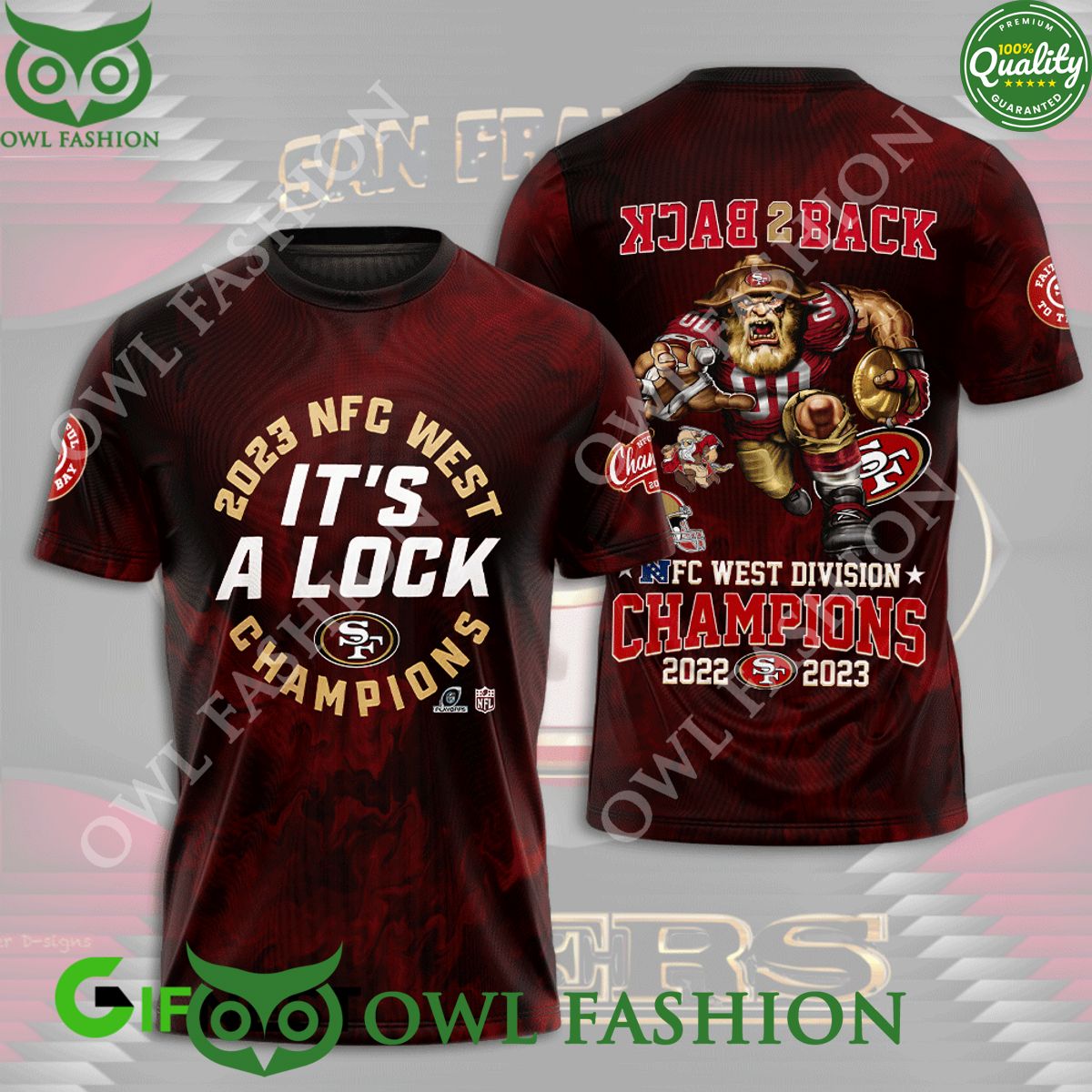 back to back 2023 nfc west its a lock champions san francisco 49ers red t shirt 1 tGgIR.jpg