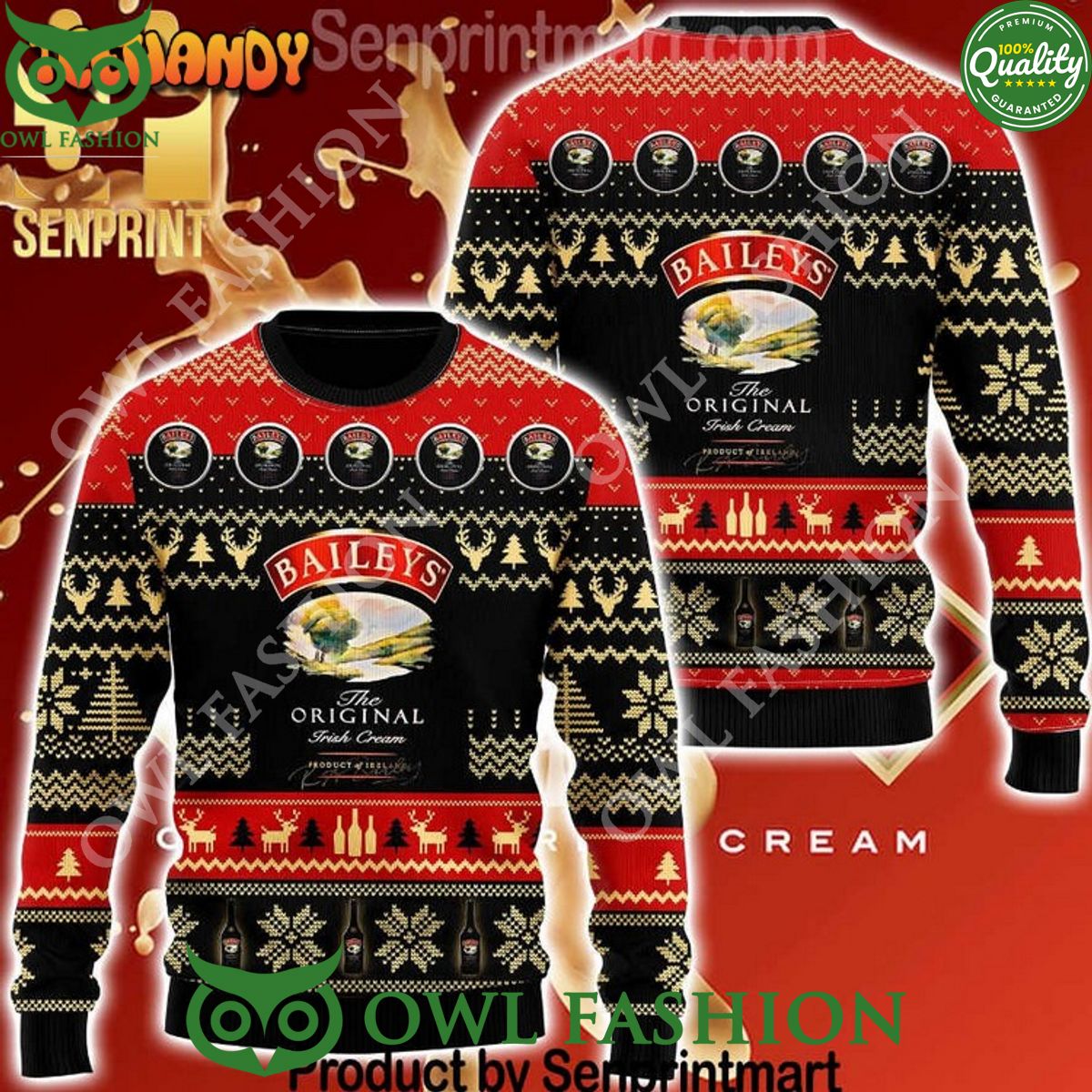 Baileys Irish Cream Gift Ideas Pattern Ugly Wool Sweater You look lazy