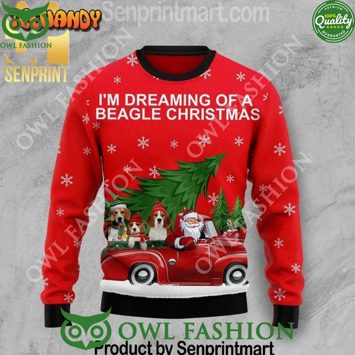 beagle and red truck wool blend ugly knit christmas sweater 1 URZQi.jpg