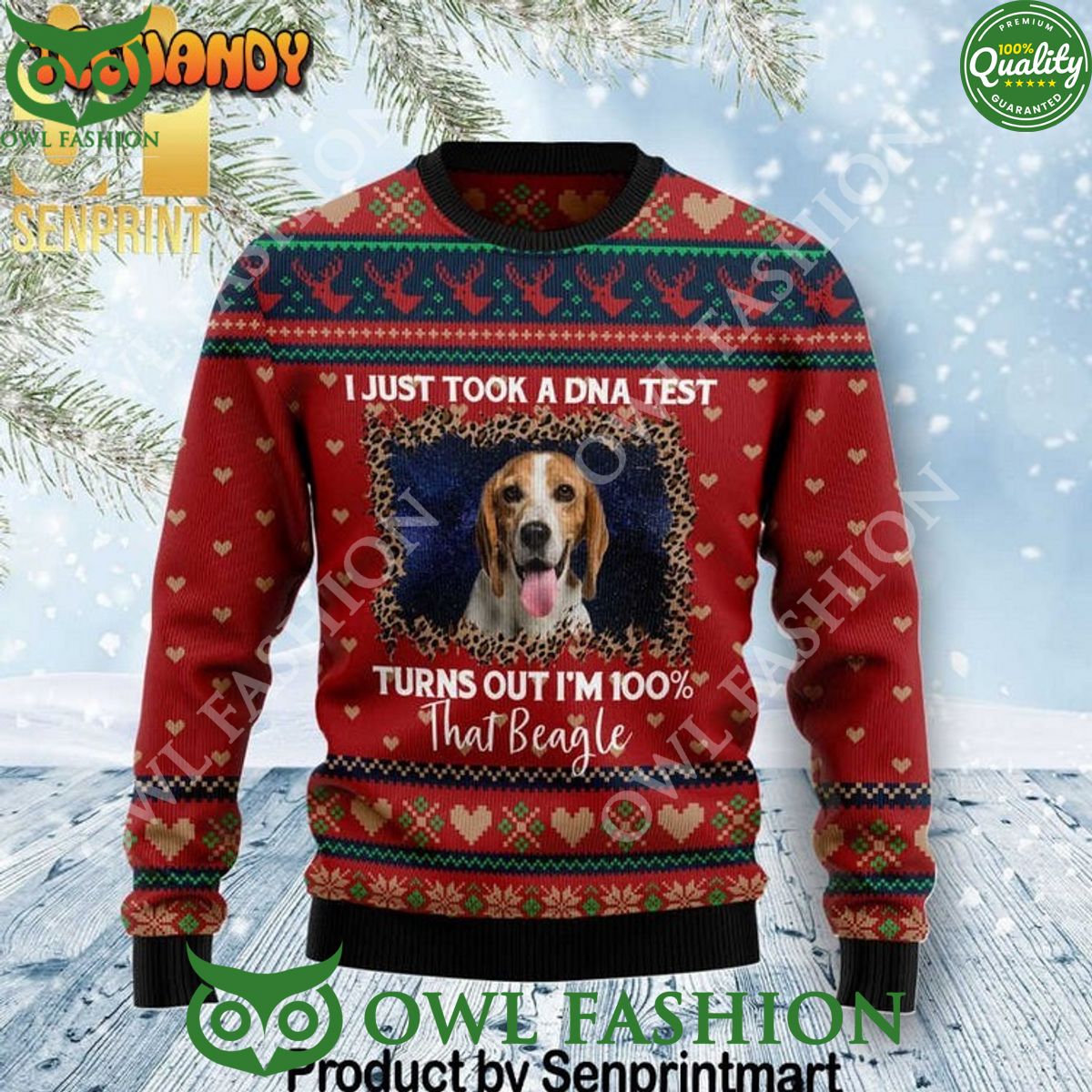 Beagle Dog Xmas Holiday Time Christmas Knitting Sweater Rejuvenating picture