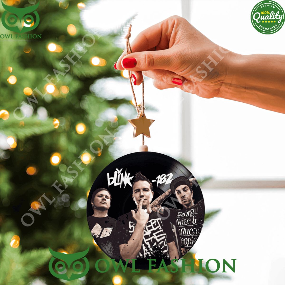 Blink 182 members Rock Band Ornament Sizzling