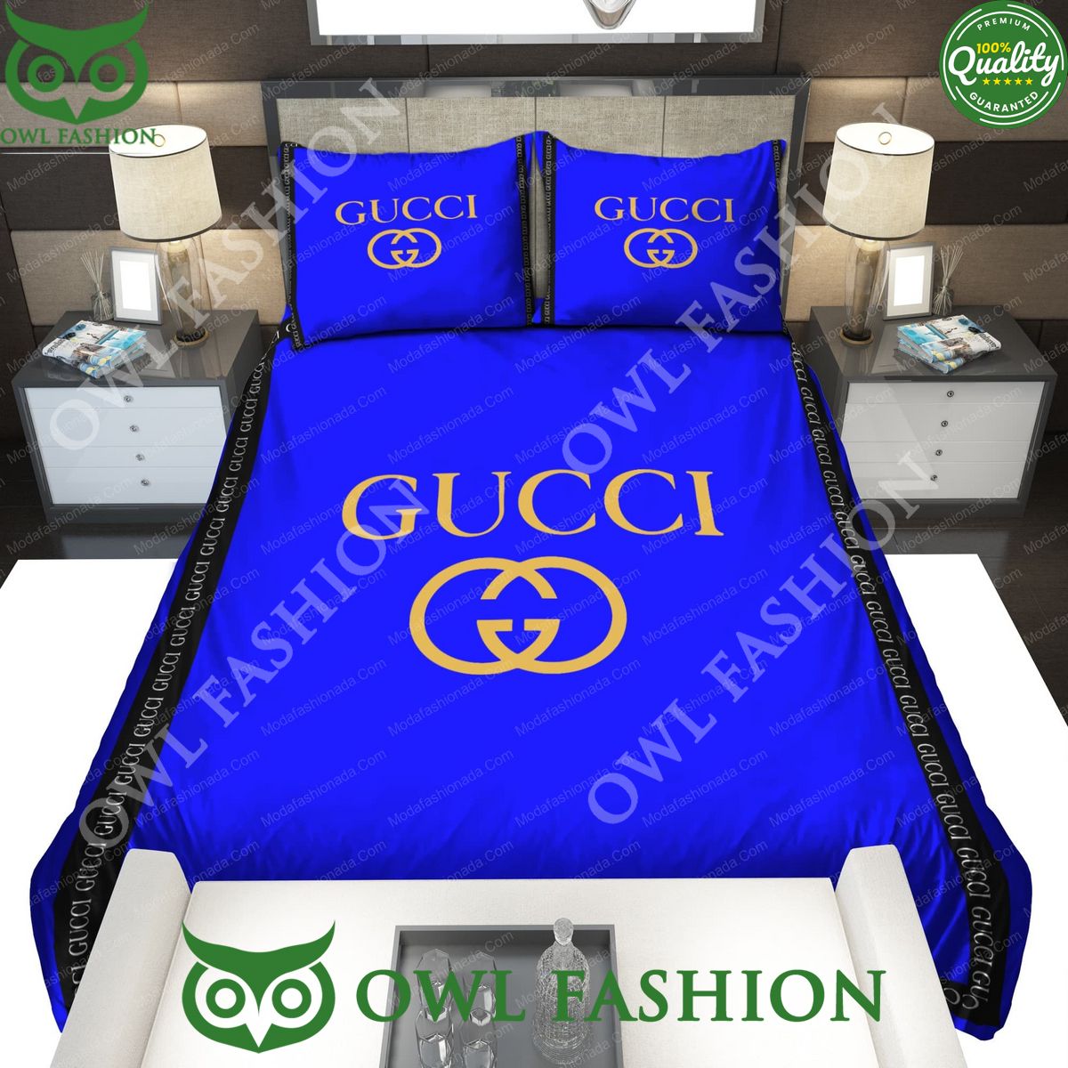 Blue Gucci Bedding Sets Oh! You make me reminded of college days