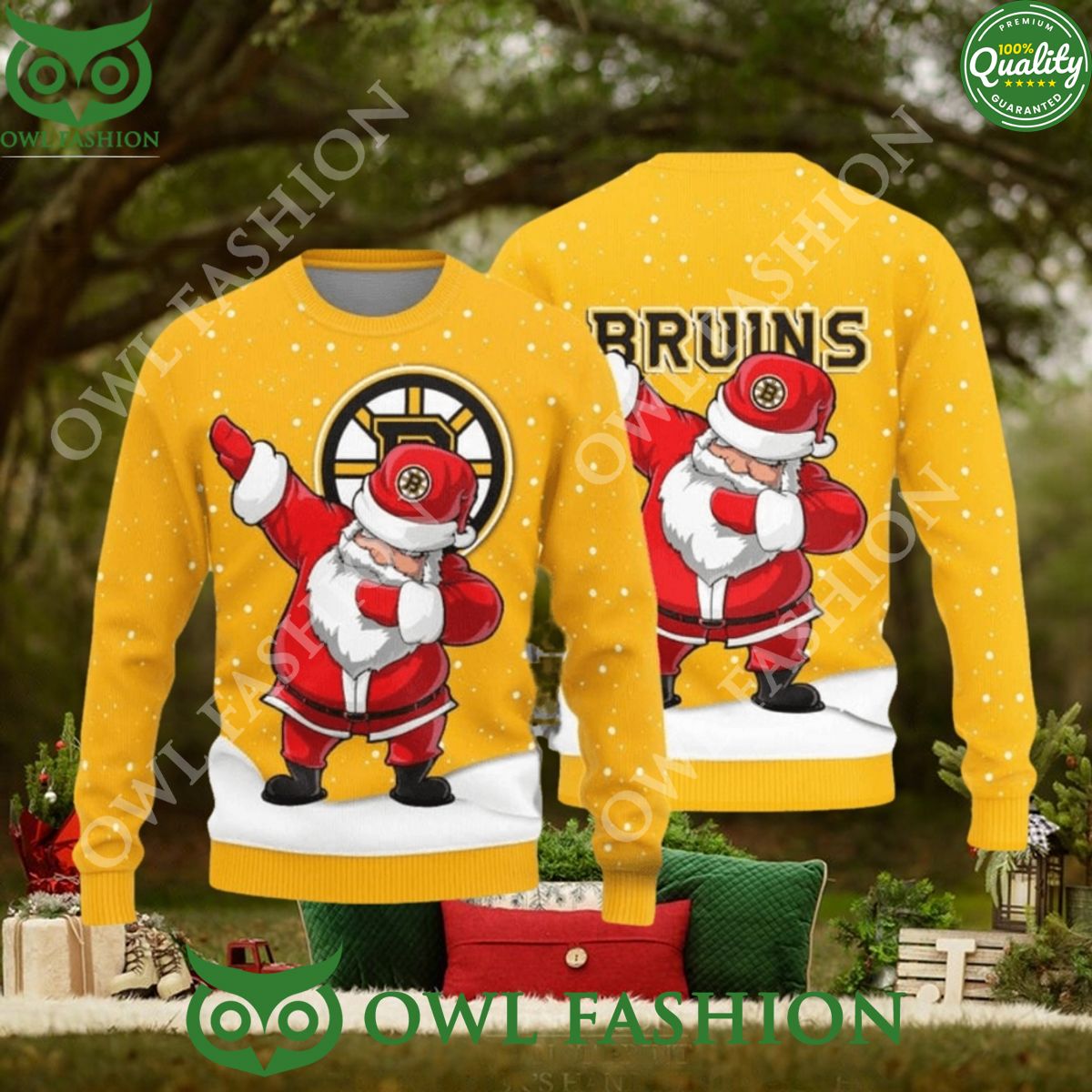 Boston Bruins Dab Santa New Style Sweater Jumper Nice shot bro