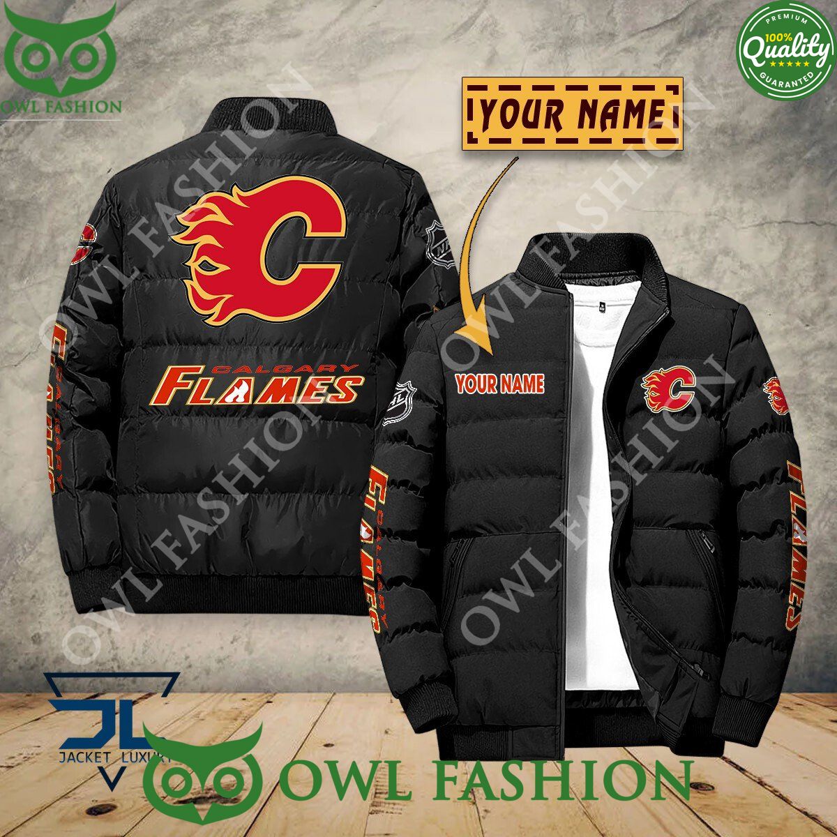 calgary flames custom name nhl ice hockey puffer jacket sport 1 X4439.jpg