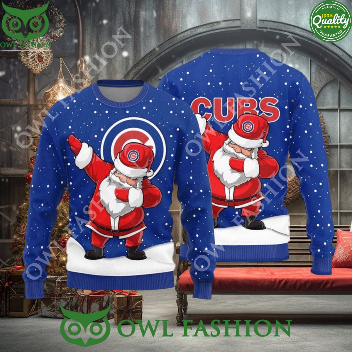 Chicago Cubs MLB Dab Santa Sweater Jumper For Christmas Wow, cute pie