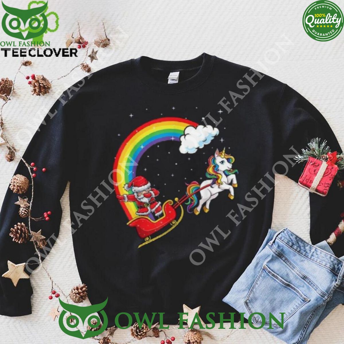 christmas dab santa unicorn rainbow christmas unisex shirt 5 40Ne7.jpg