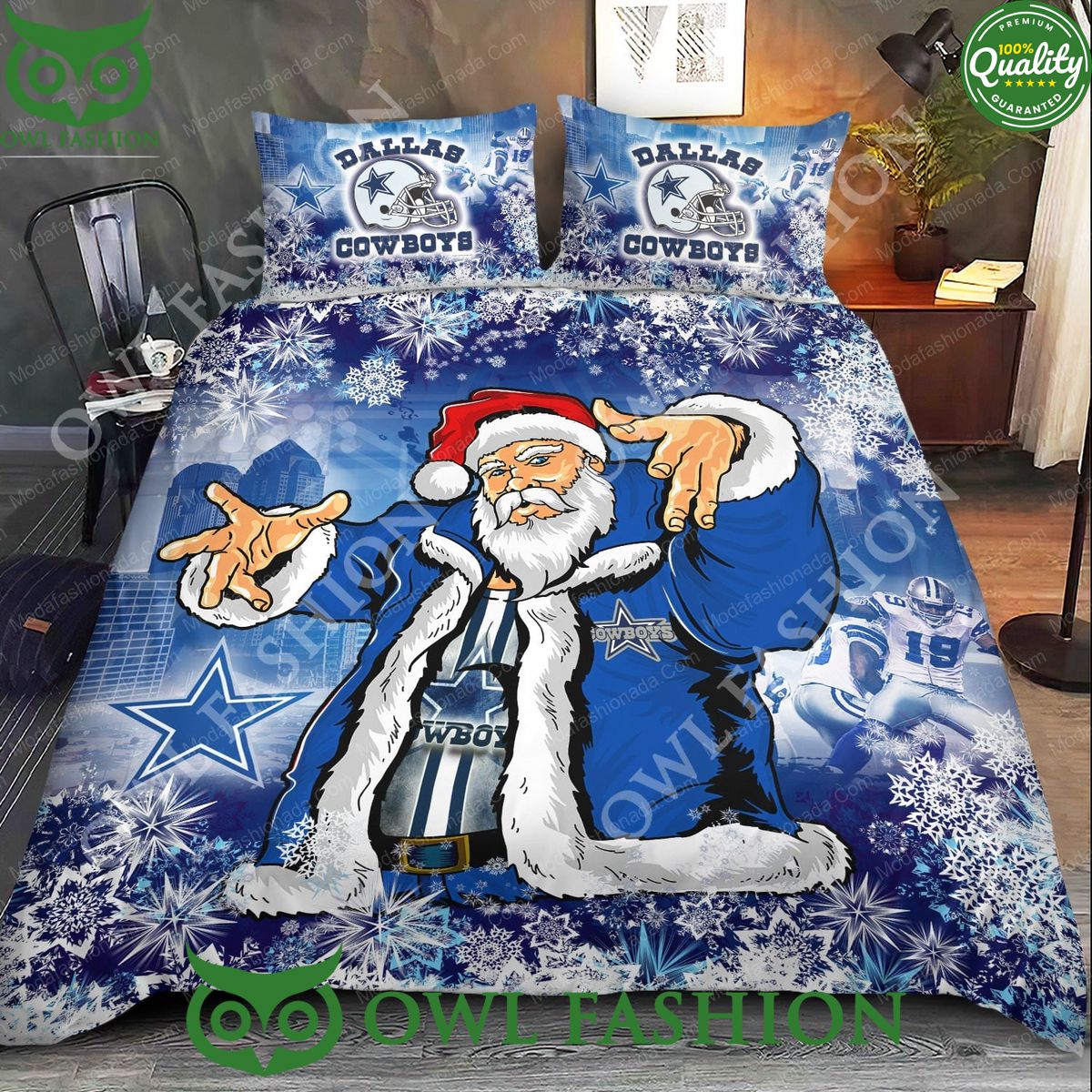 Dallas Cowboys Christmas Santa Claus Limited Bedding Set Best picture ever