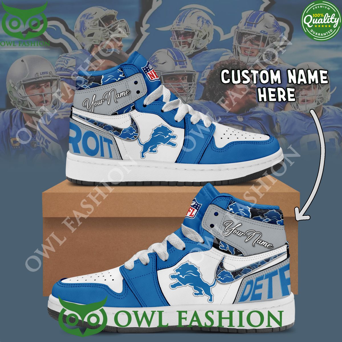 detroit lions fashion trending nfl aj1 air jordan sneakers custom name 1 6Gvjg.jpg