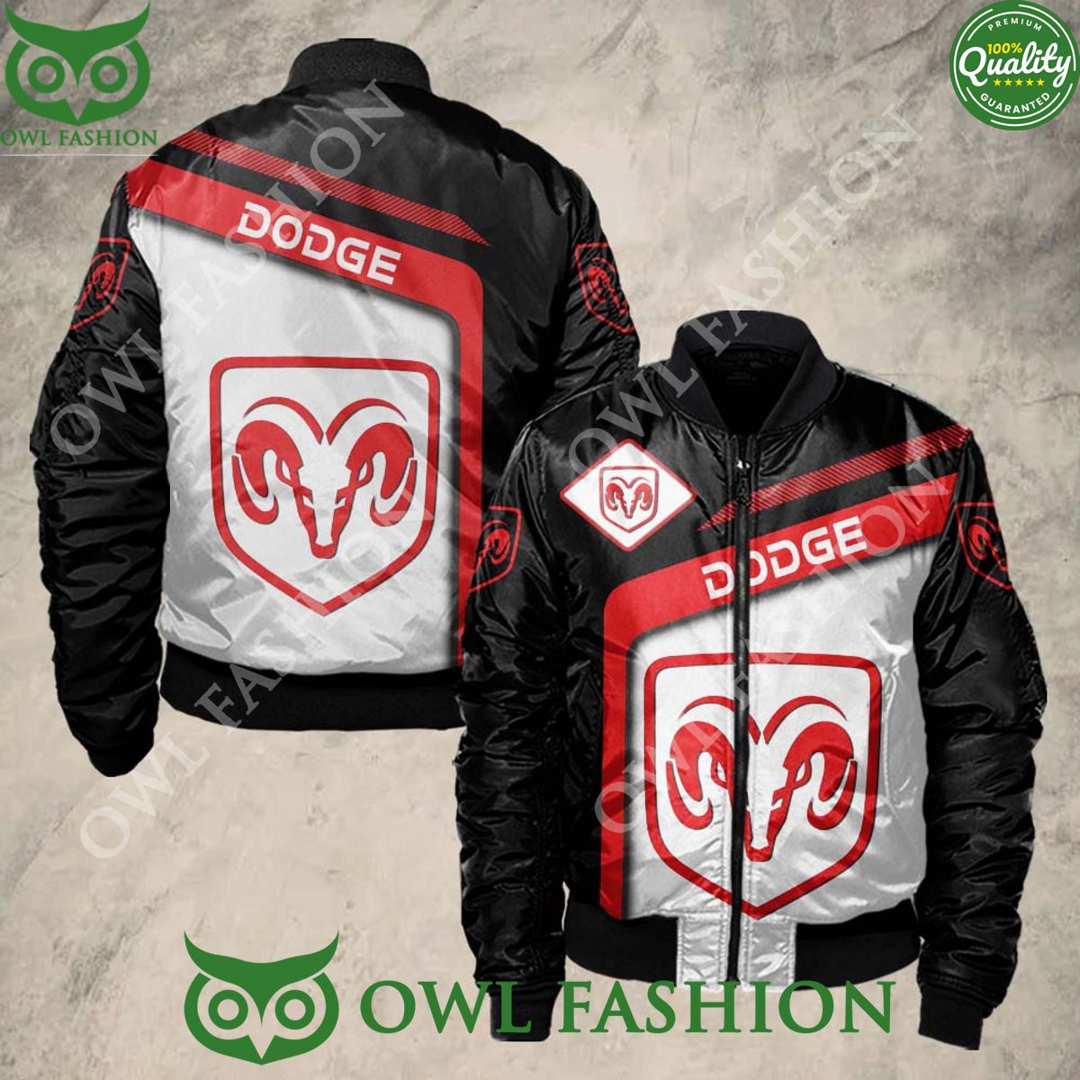 Dodge Sport 3D Bomber Jacket The design has a fresh and contemporary feel.