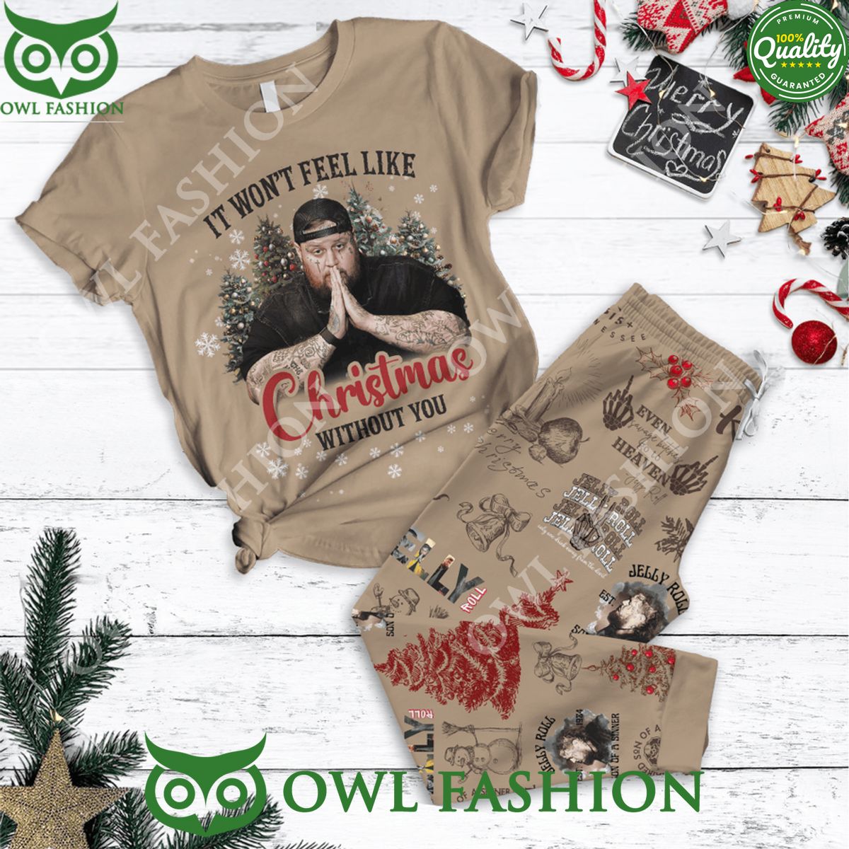 Feel like Jelly Roll without you Christmas Pajamas Set Wow! This is gracious