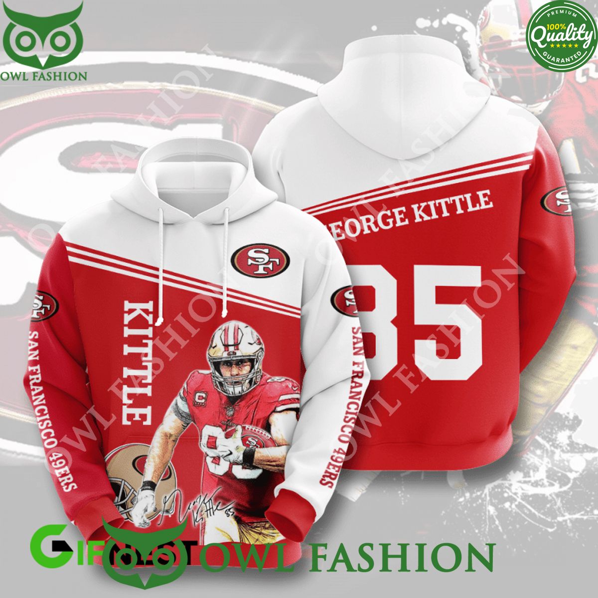NFL San Francisco 49ers Flower Red Hoodie Dress 3D