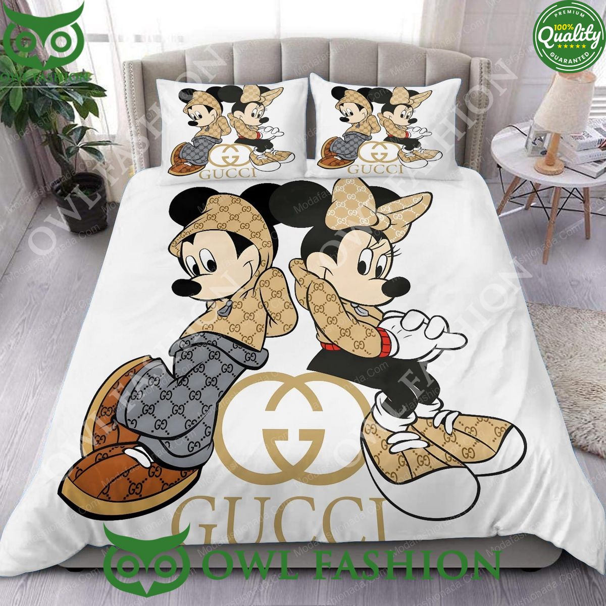 Gucci Mickey Mouse Wallpapers Brands Bedding Set Elegant and sober Pic