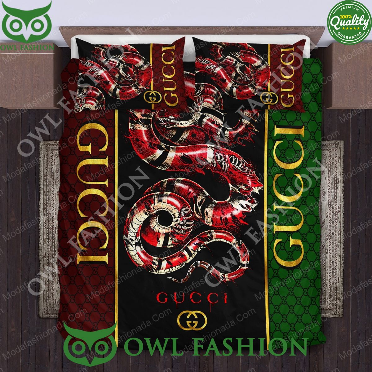 Gucci Snake Bedding Sets Natural and awesome