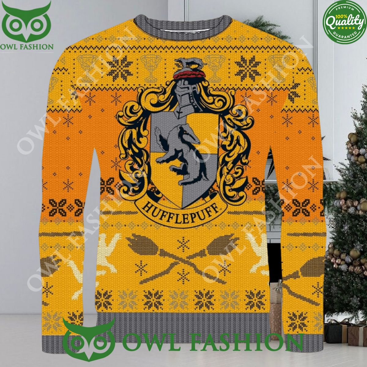 ho ho hufflepuff ugly christmas sweater jumper 1 Xlj2h.jpg