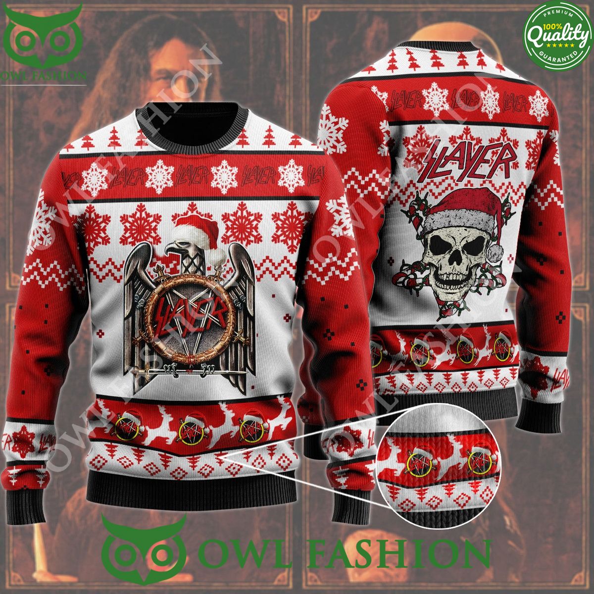 Hot Slayer Metal Band Ugly Sweater Jumper Is this your new friend?