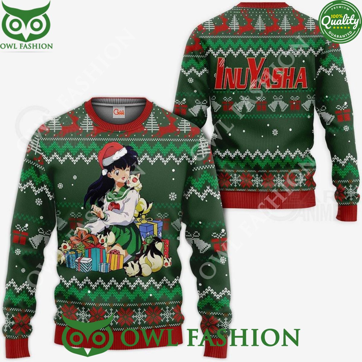 kagome ugly christmas sweater jumper inuyasha xmas gift 1 V8ltB.jpg