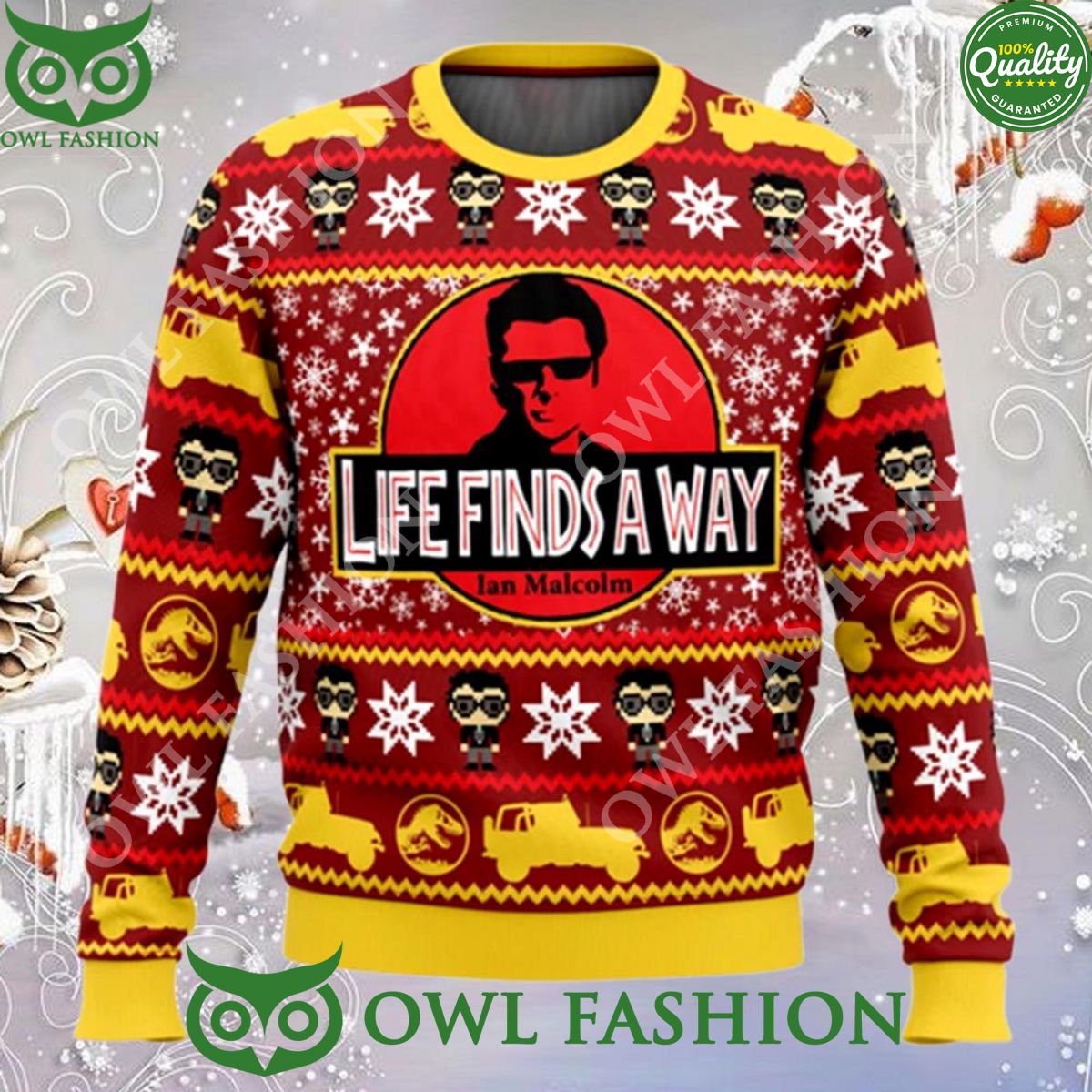 life finds a way jurassic part ugly christmas sweater jumper 1 UL0bb.jpg