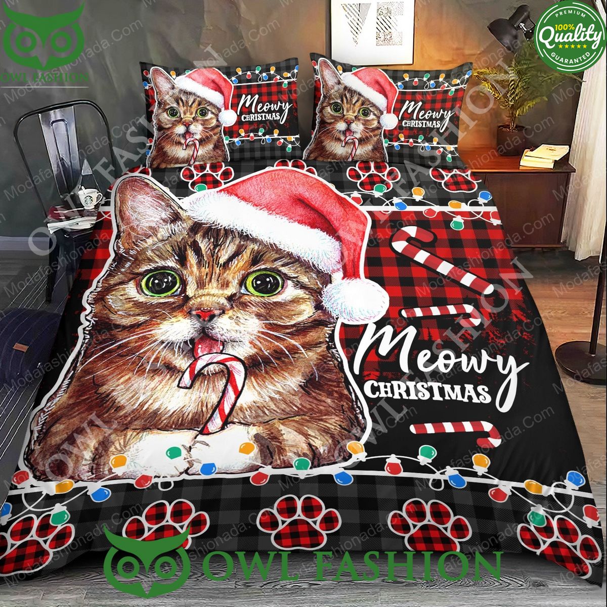 lil bub cat santa christmas limited bedding set 2 2spRK.jpg