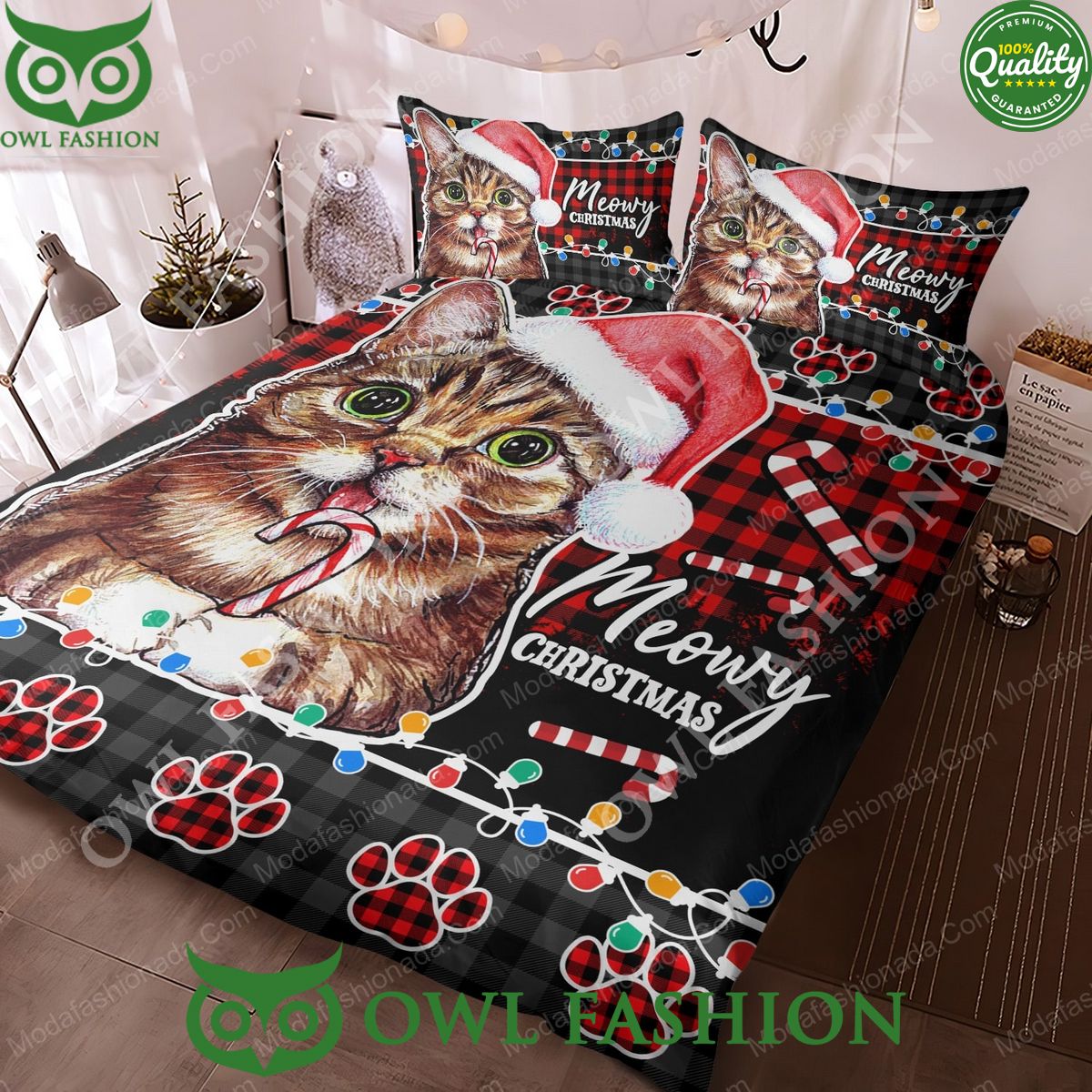 Lil Bub Cat Santa Christmas Limited Bedding Set Good click