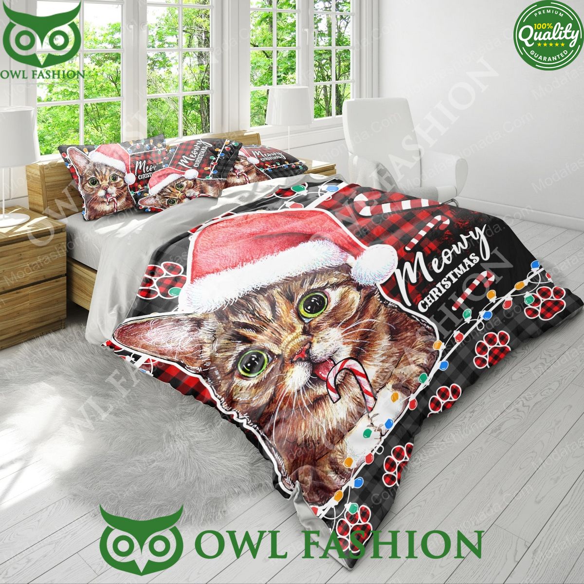 Lil Bub Cat Santa Christmas Limited Bedding Set Handsome as usual