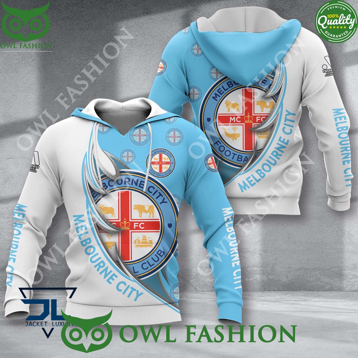 Melbourne City FC A League Football 3D shirt hoodie Stand easy bro
