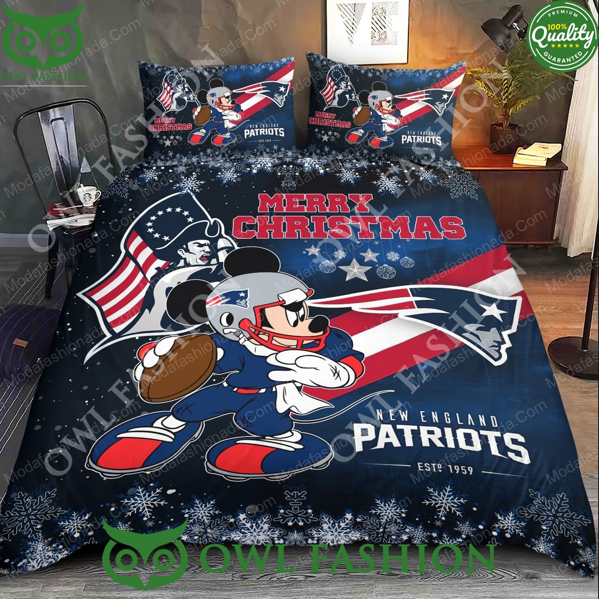 mickey mouse nfl new england patriots christmas bedding sets 1 W2quK.jpg