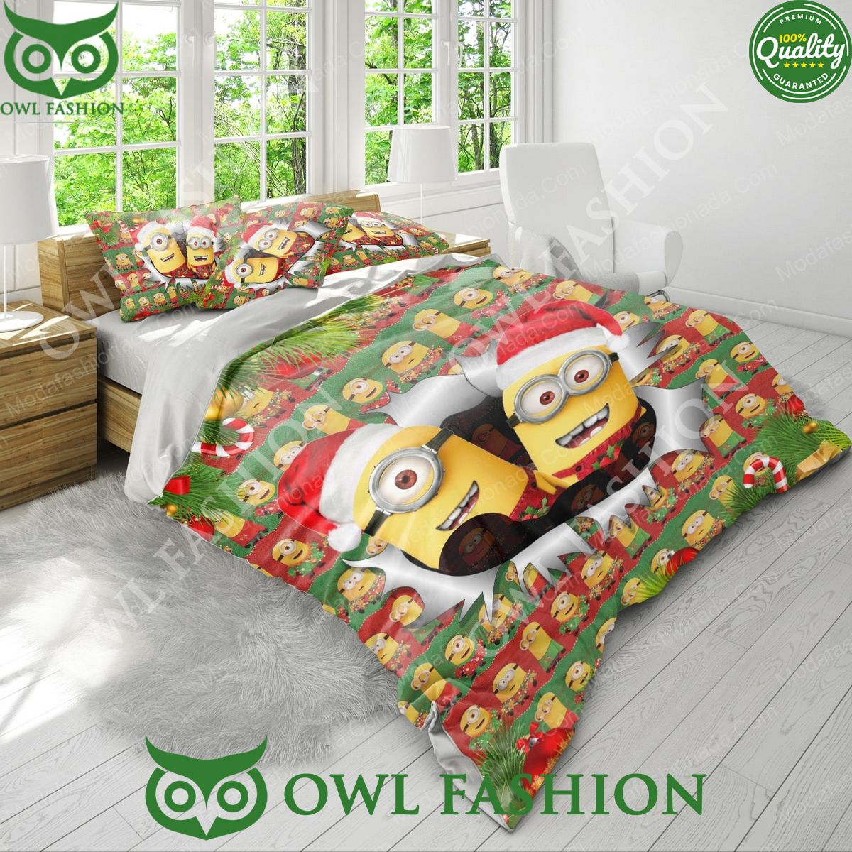 minions despicable me merry christmas limited bedding set 4 unWyz.jpg