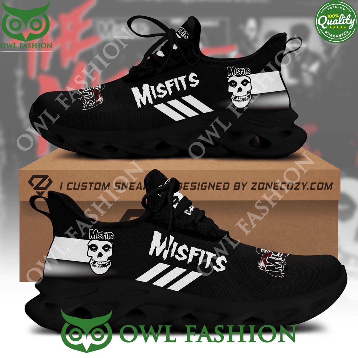 Misfits Rock Band Clunky Max soul shoes Limited Natural and awesome