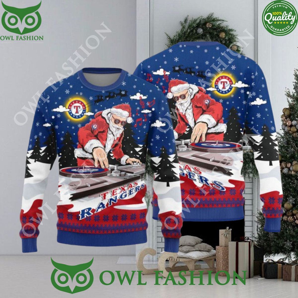 mlb texas rangers christmas funny dj santa new style sweater 1 IPOiD.jpg