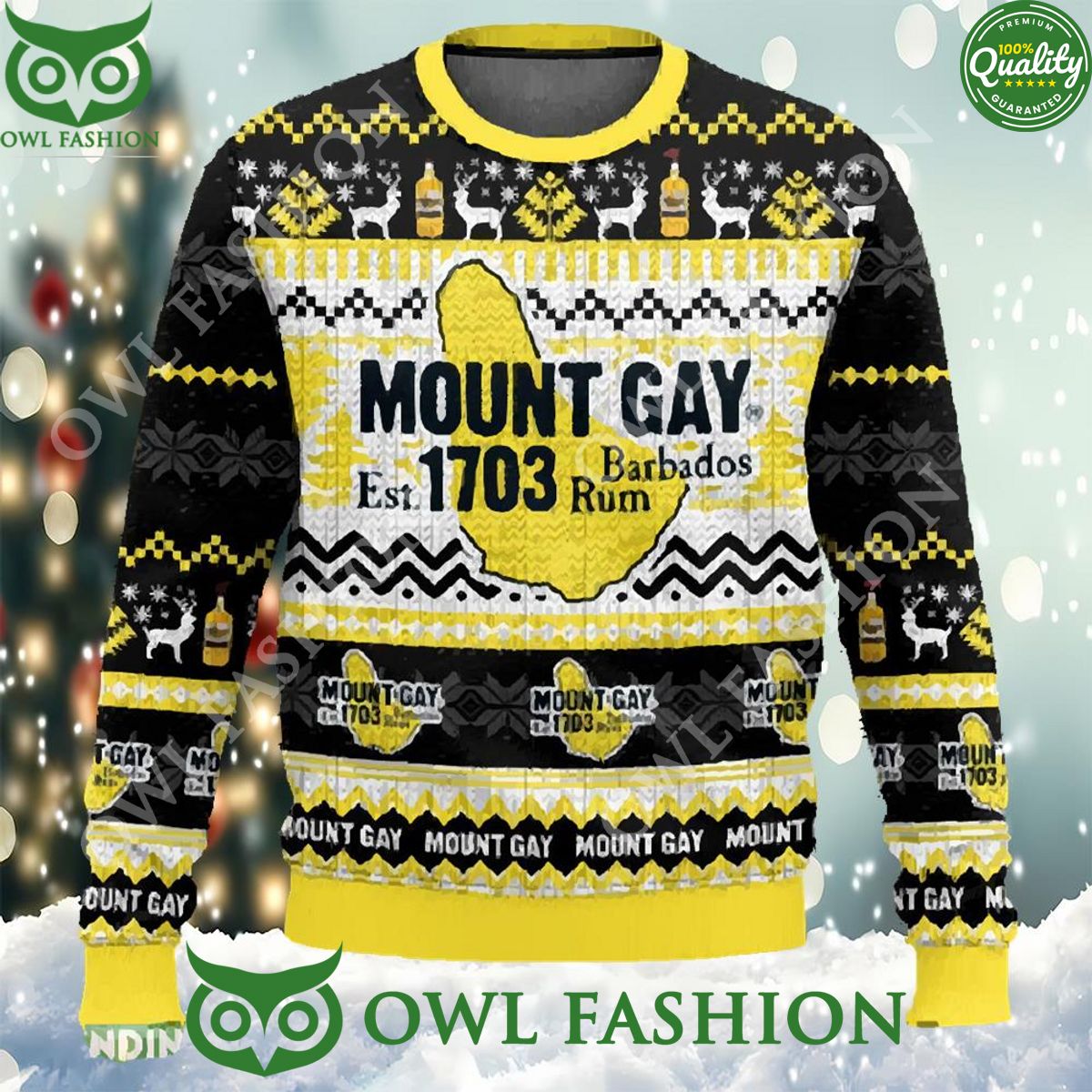 Mount Gay Rum Ugly Christmas Sweater Jumper 2023 It is too funny