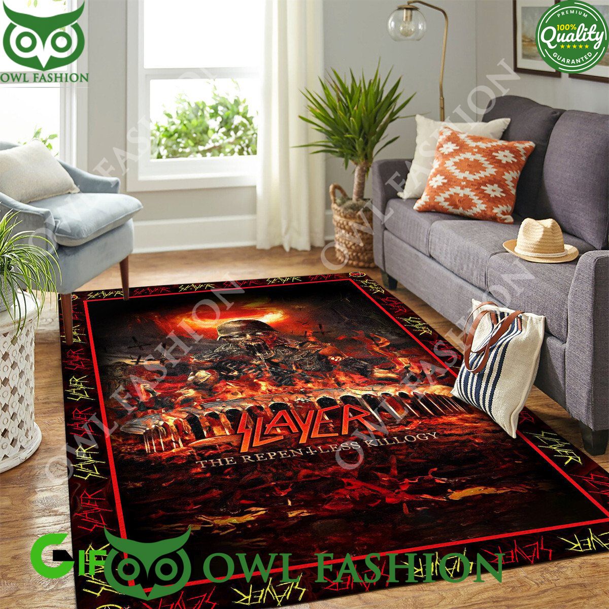 Music Slayer Metal Band Rug Carpet Oh my God you have put on so much!