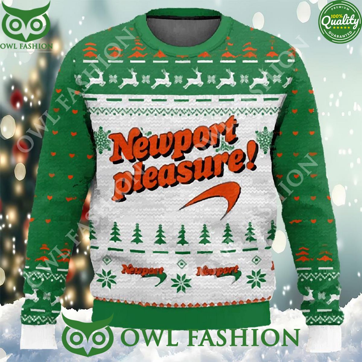 Newport Pleasure Ugly Christmas Sweater Jumper 2023 Best picture ever