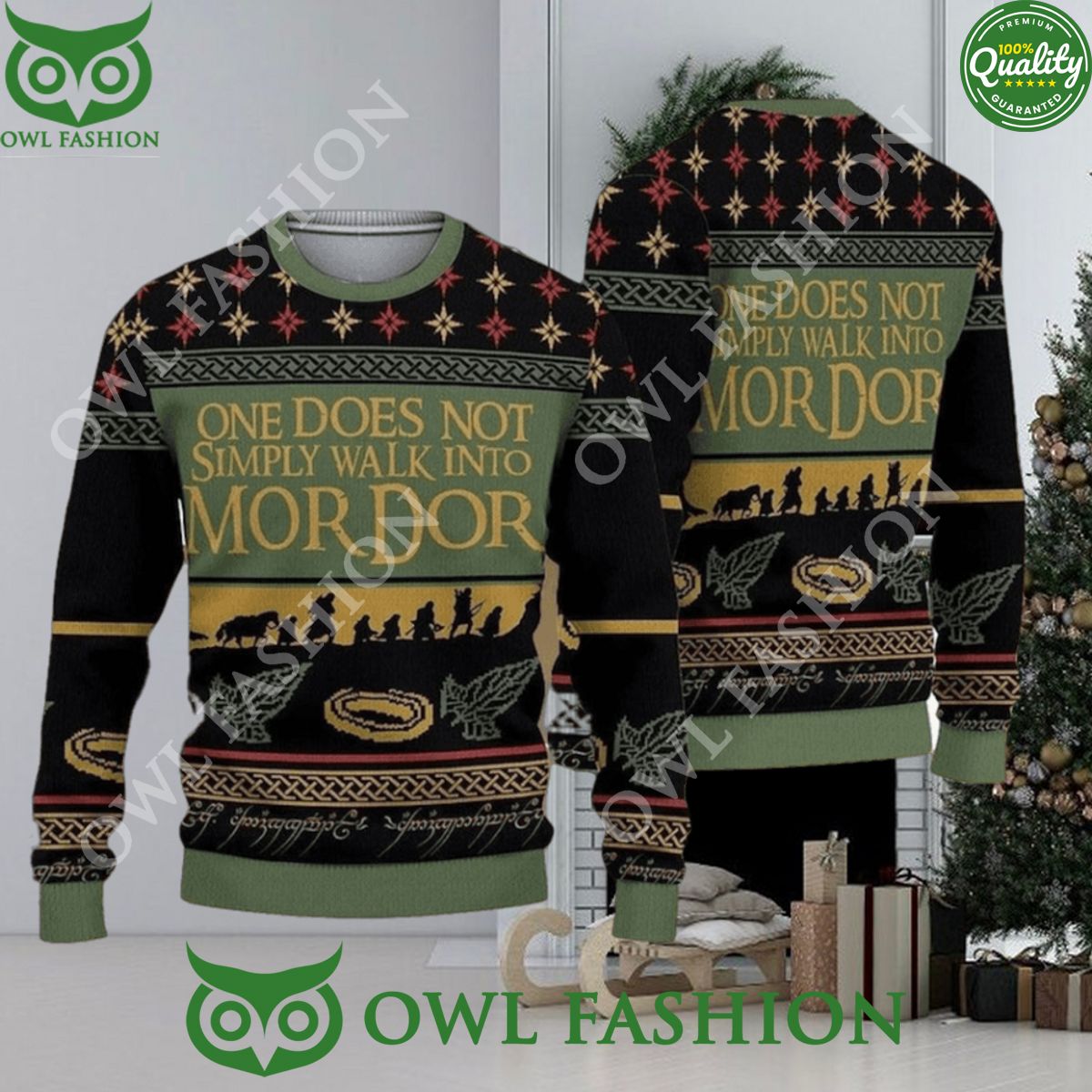 one does not simply walk into mordor ugly xmas sweater 1 uozjy.jpg